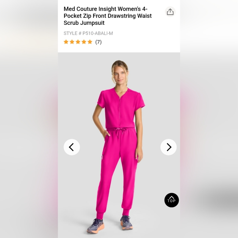 Med Couture Women's Bright Pink Jumpsuit Size M